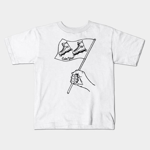 Calm World Blading Kids T-Shirt by Calm World Collective